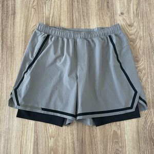 Lululemon Surge Short Large Grey Lined